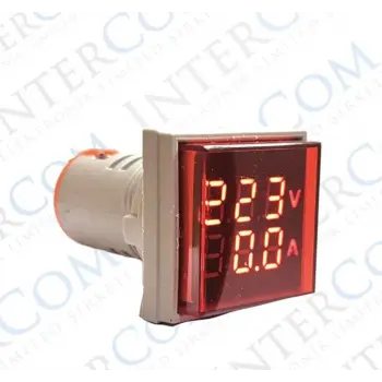 AD22-22VAS VOLTAMPERMETRE 50-500V 0-100A AC KARE KIRMIZI