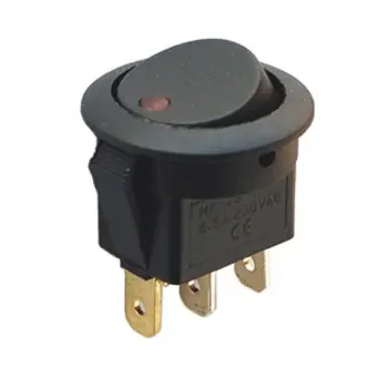 IC-132 Yuvarlak Nokta Işıklı Anahtar ON-OFF 3P 220 volt KCD1-8-101EN