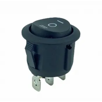 IC-134-2 YAYLI Yuvarlak Işıksız Anahtar (ON)-OFF-(ON) 3P