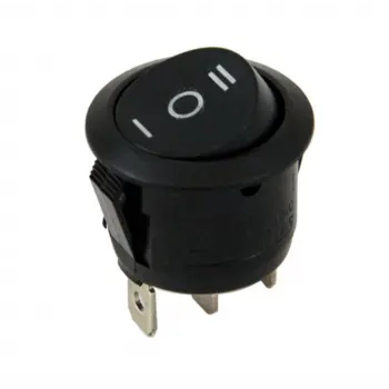 IC-134 Yuvarlak Işıksız Anahtar ON-OFF-ON 3P