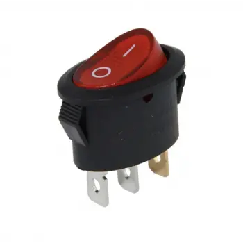 IC-134B Oval Işıklı Anahtar ON-OFF 3P