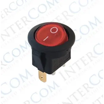 IC-134D Mini Yuvarlak Anahtar Işıklı ON-OFF 3P