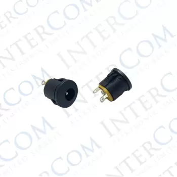 IC-257B DC JAK 2.1MM YUVARLAK GEÇMELİ SİYAH