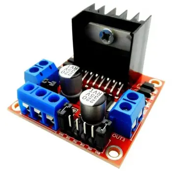 L298N Kırmızı Çift Motor Sürücü Kartı