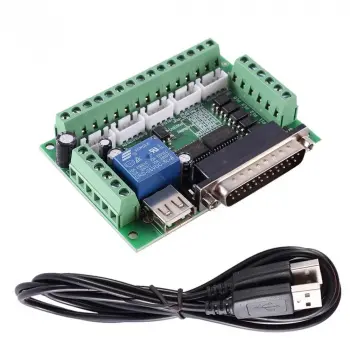 Mach3 5 Eksenli CNC Step Motor Sürücü Kartı + USB Kablo