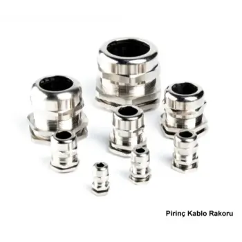 Pirinç Nikel Kaplı Kablo Rakoru (Metrik Diş)