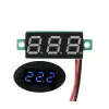 0.28 3.5-30V 2 Kablolu DC Mavi Voltmetre