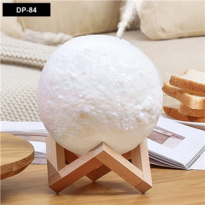Dodes Buharlı Standlı 3D Ay Gece Lambası Dekoratif Küre Led