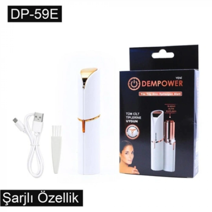 Dodes DEMPOWER ŞARJLI YÜZ TÜY ALICI EPİLASYON ALETİ FLAWLES  KISA