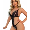 Dodes Dodes Büyük Beden Fantezi Siyah Dantelli Babydoll TG279249