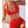 Dodes Dodes Fantazi Kırmızı Dantelli Fiyonklu Seksi Babydol  TG279240