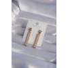 Tegan Xuping Rose Renk Zirkon Taşlı Su Yolu Küpe TG27BKP9430