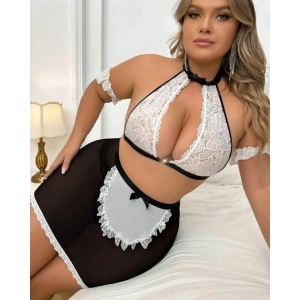 Dodes Dodes Fantazi Seksi Halkalı Dantelli Babydol Gecelik TG279235