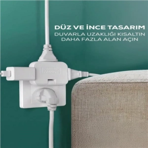 Dodes KATLANIR PRİZ  3 GÖZLÜ