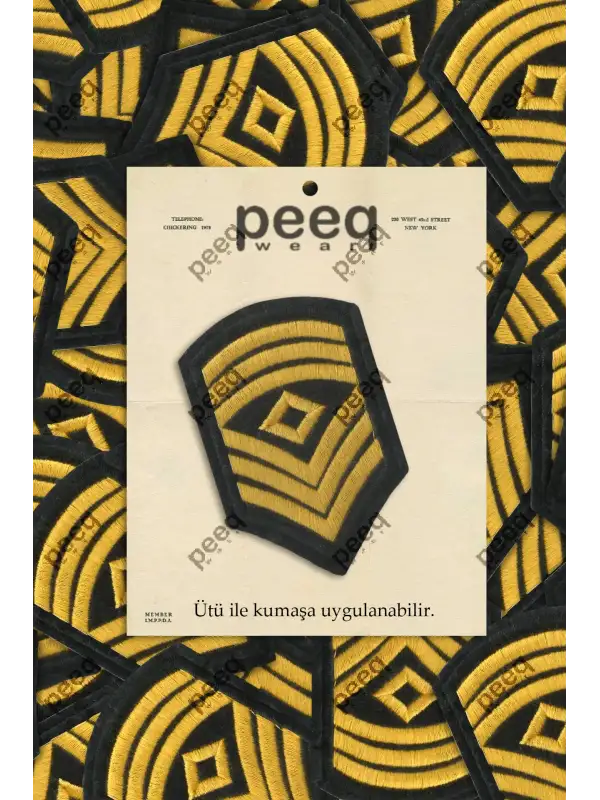 Asker Rütbe Nakış İşlemeli Arma