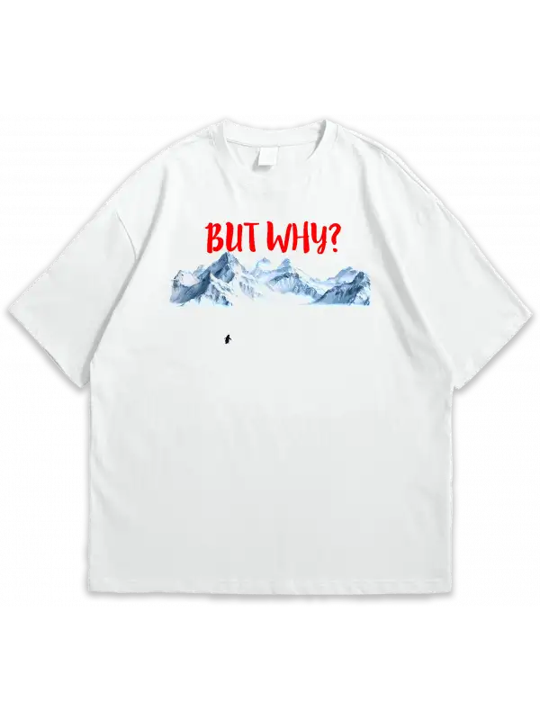 But Why Penguen Baskılı Tişört