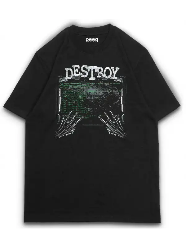 Destroyer baskılı tişört