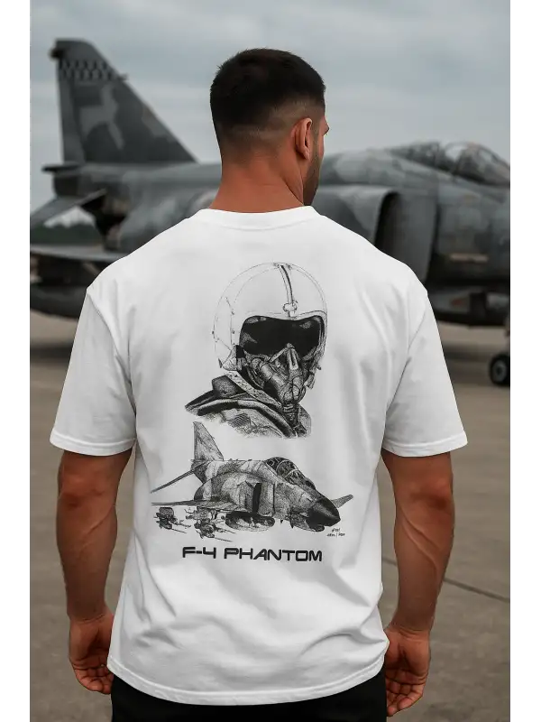 F4 Phantom Baskılı Oversize Tişört