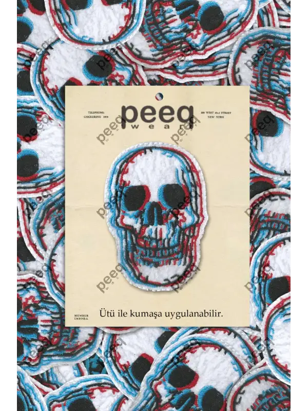 Skull Nakış İşlemeli Arma