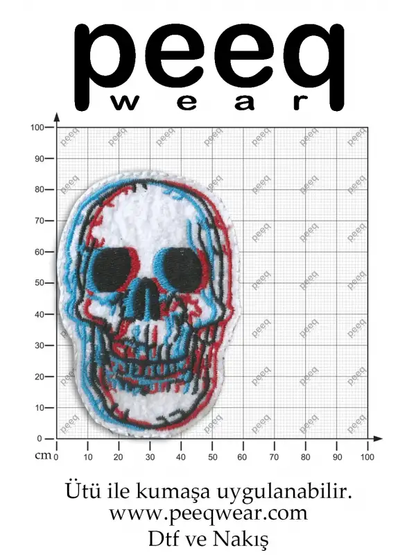 Skull Nakış İşlemeli Arma