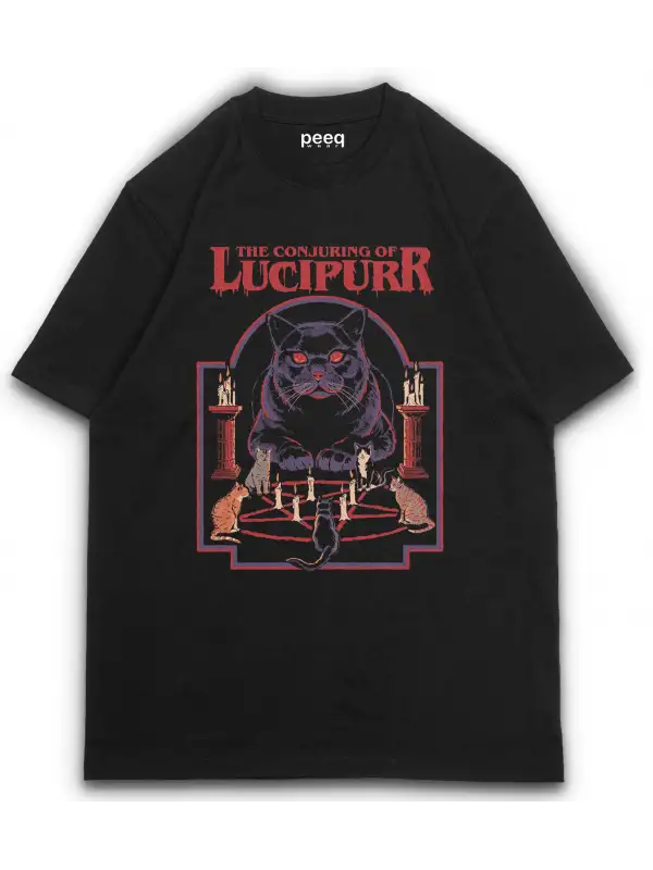 Lucipurr Kedi Baskılı Tişört