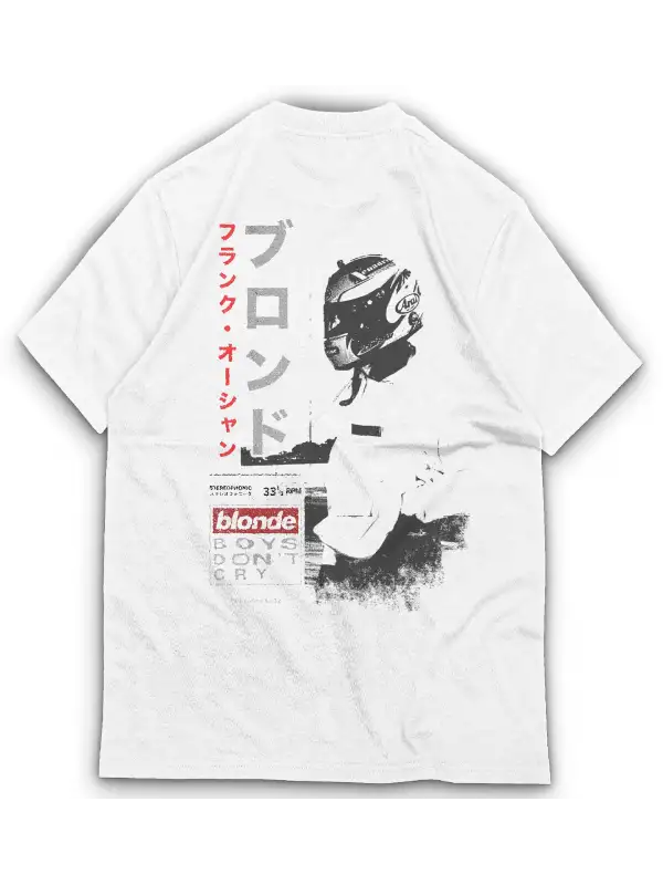 Motorcu Baskılı Tişört