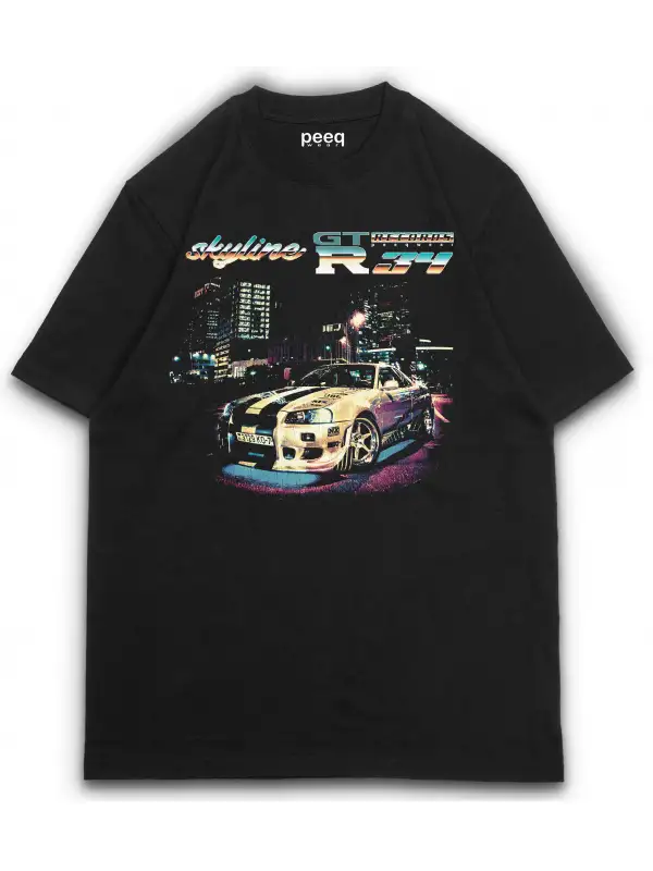 Skyline R-34 Baskılı Oversize Tişört