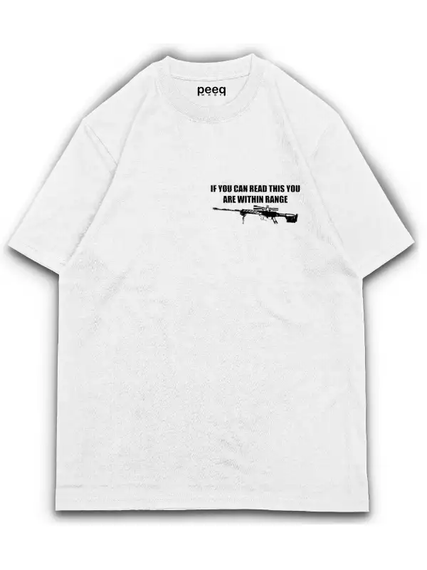 Sniper Baskılı Oversize Tişört