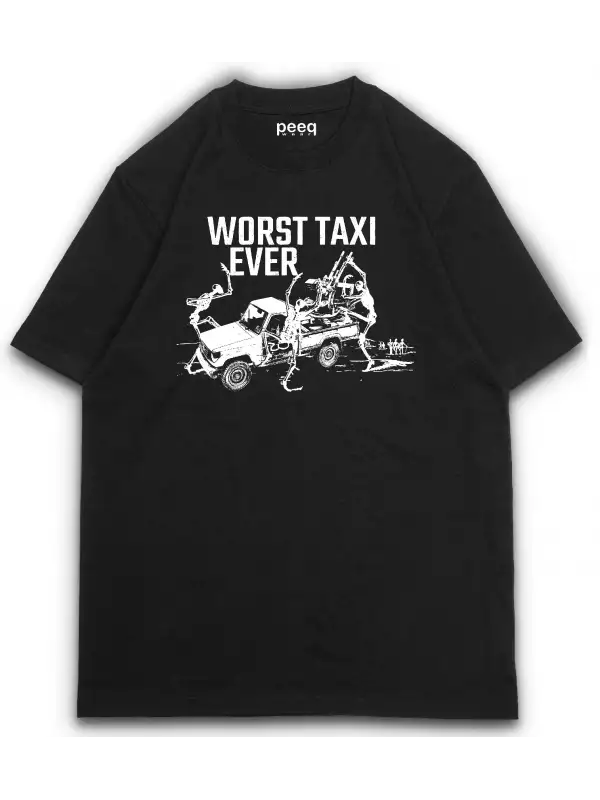 Technical Baskılı Oversize Tişört