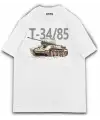 T34 Tank Baskılı Oversize Tişört