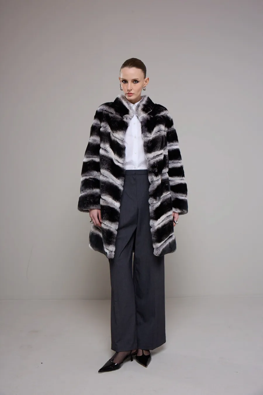 SİYAH-BEYAZ REX KÜRK