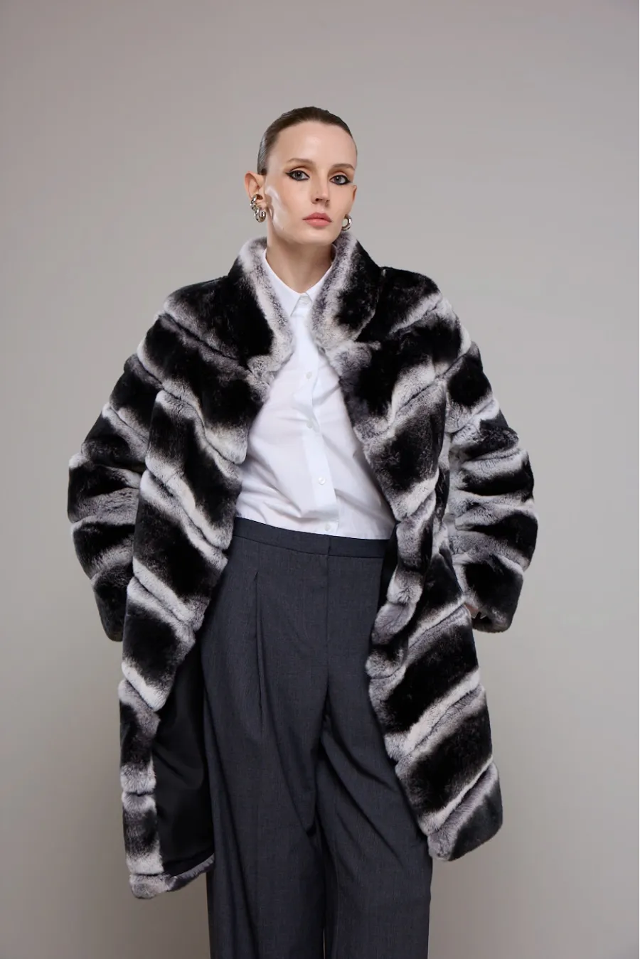 SİYAH-BEYAZ REX KÜRK