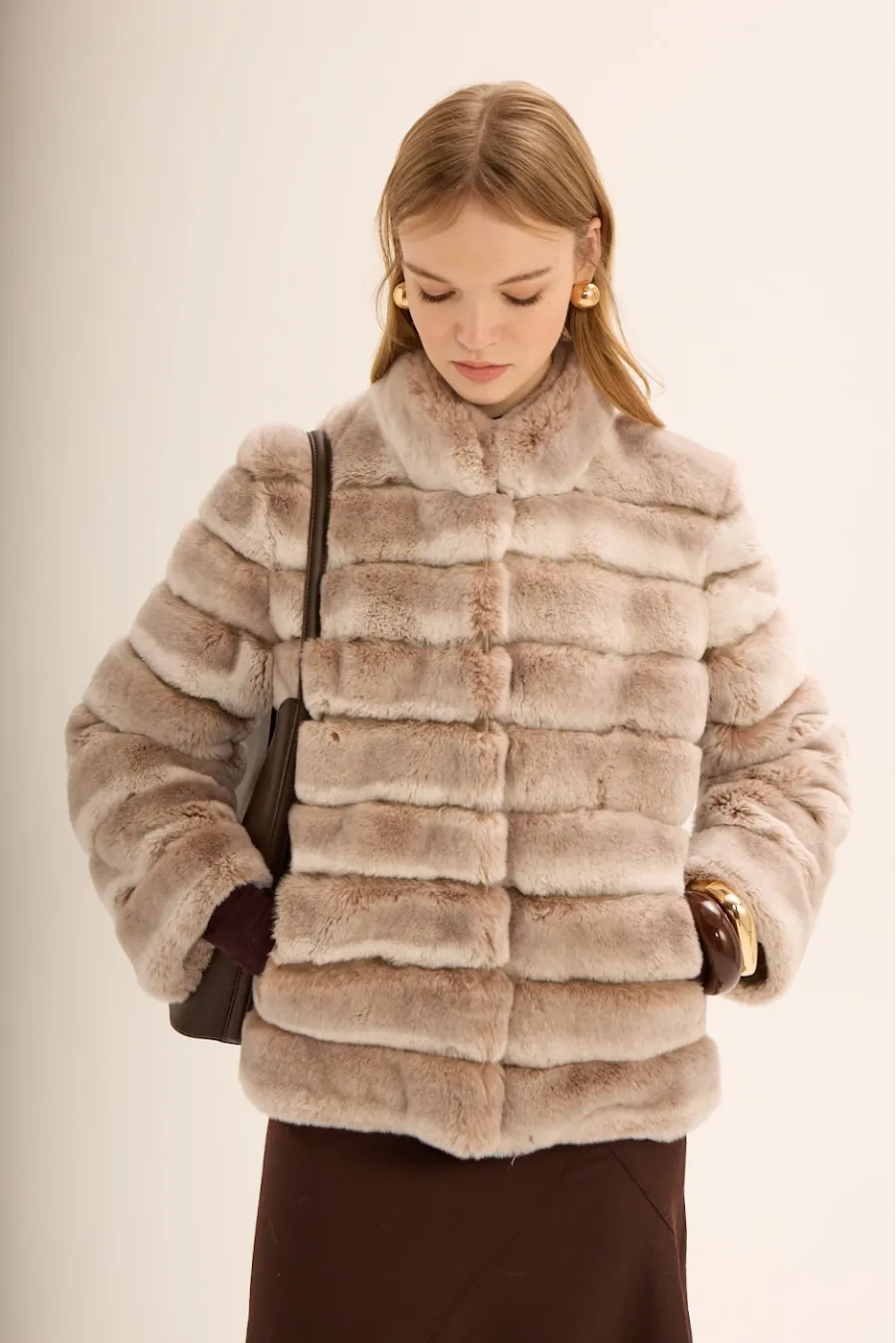 CHINCHILLA KÜRK MONT BEJ