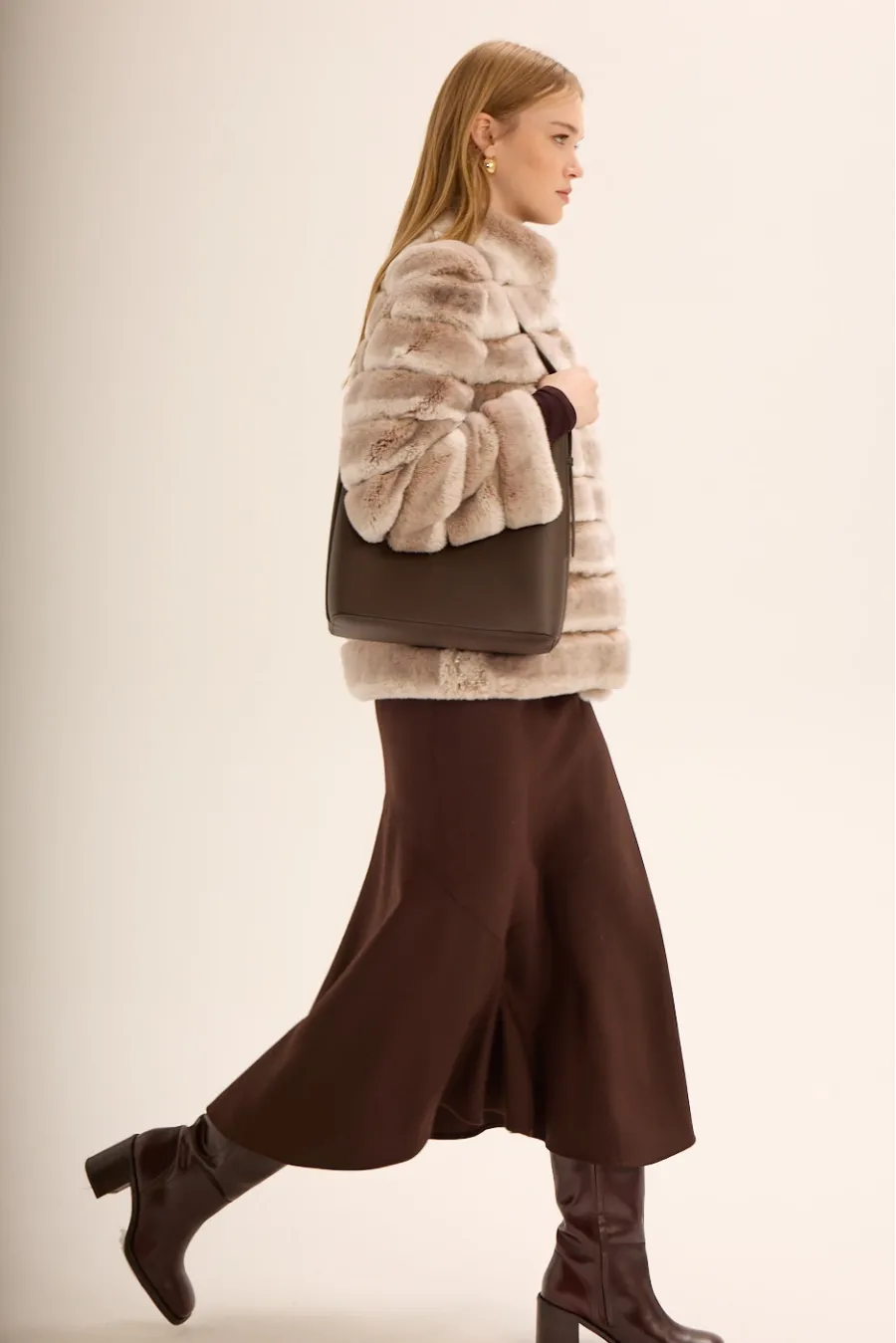 CHINCHILLA KÜRK MONT BEJ