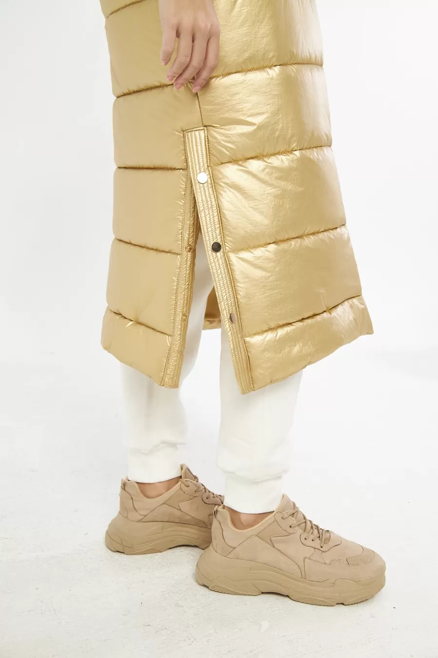 GOLD UZUN PUFFER MONT