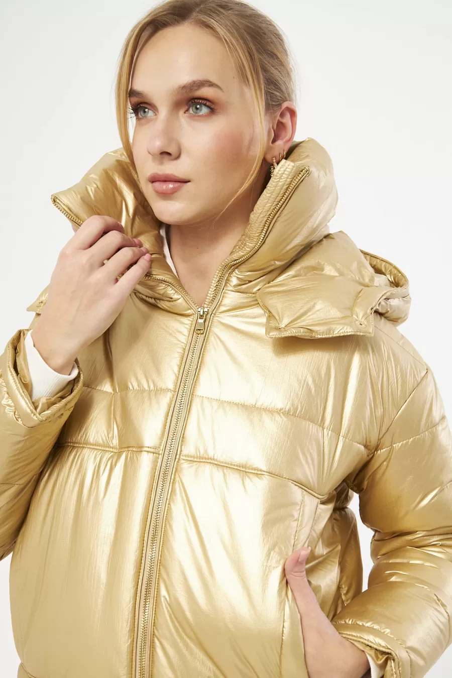 GOLD UZUN PUFFER MONT