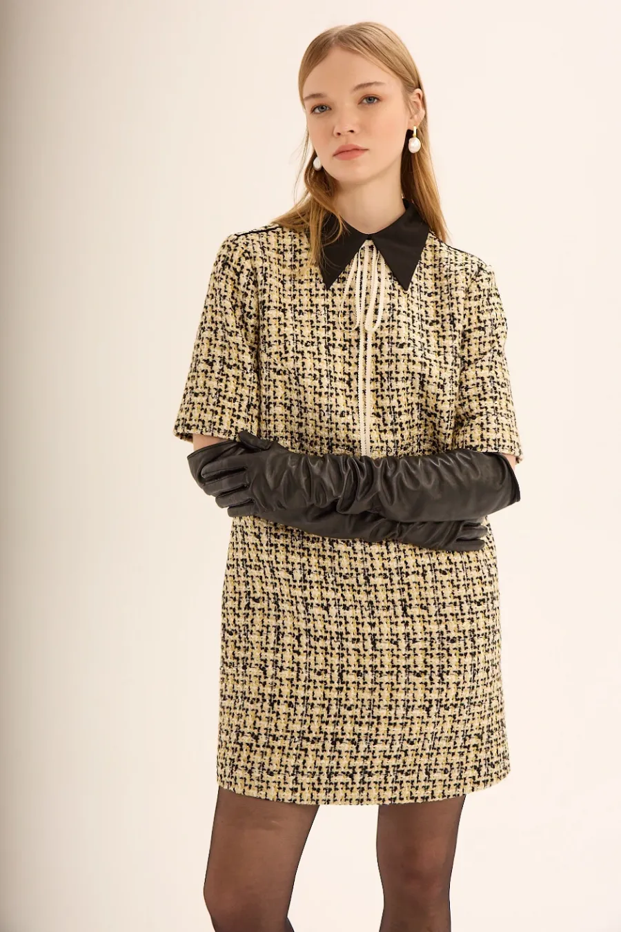 İKONİK TWEED MİNİ ELBİSE