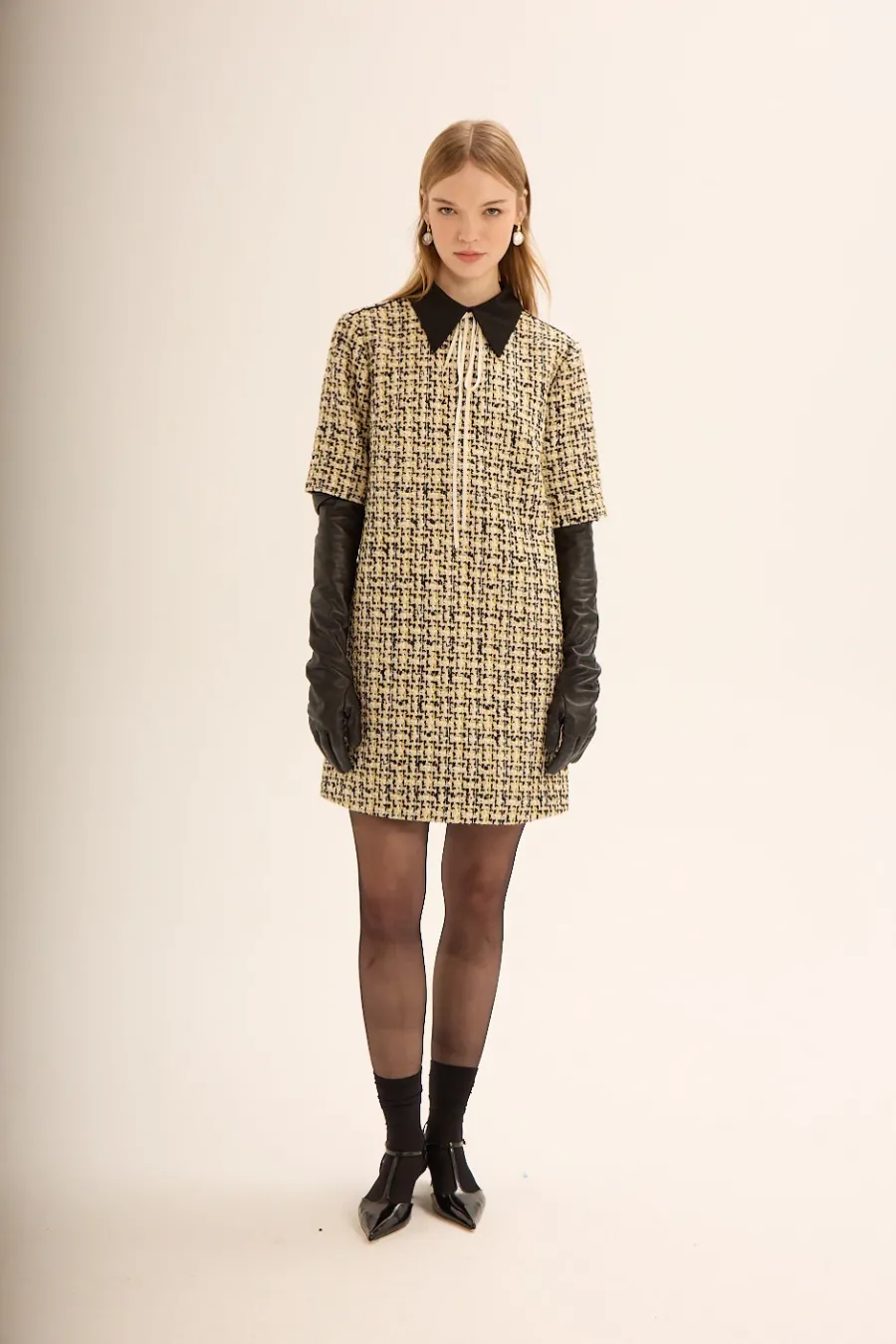 İKONİK TWEED MİNİ ELBİSE