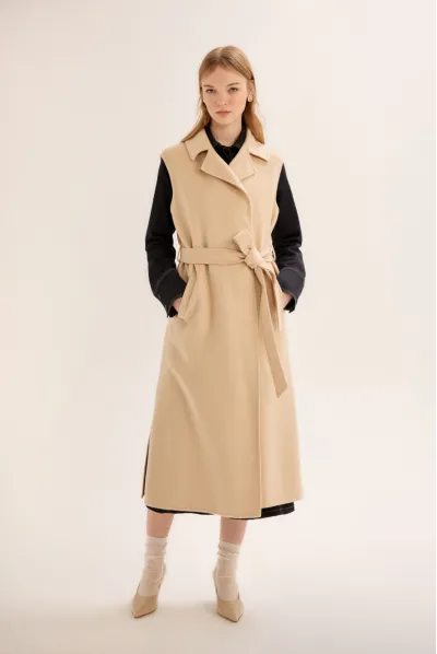 EL DİKİMİ KAŞMİR YELEK BEJ