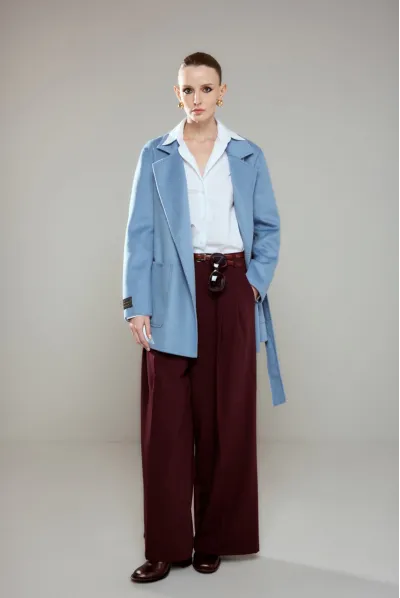 EL DİKİMİ MAVİ KISA KAŞMİR KABAN