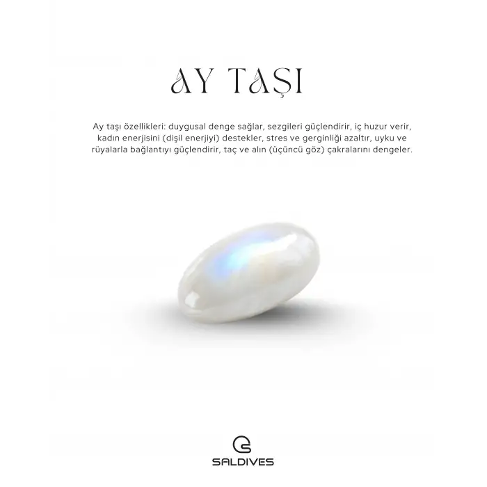 Ay Taşı Doğaltaş Kolye ve Küpe