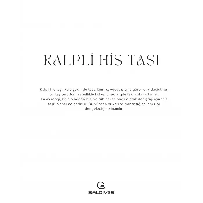 Kalpli His Taşı Doğaltaş Kolye ve Küpe