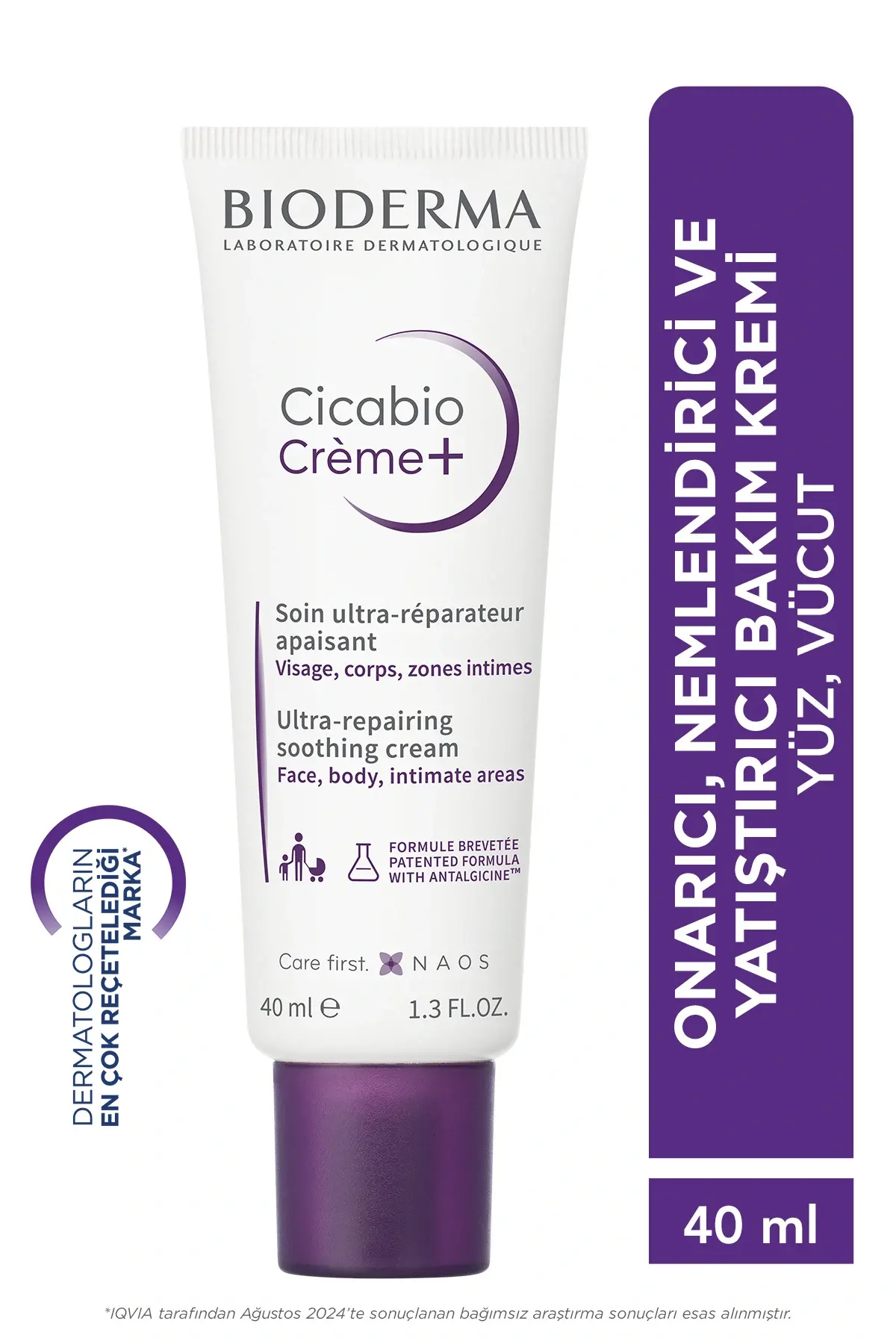 Cicabio Cream+ Onarıcı Yatıştırıcı Nemlendirici Cica Krem Bebek Çocuk Yetişkin Yüz Vücut 40 ml