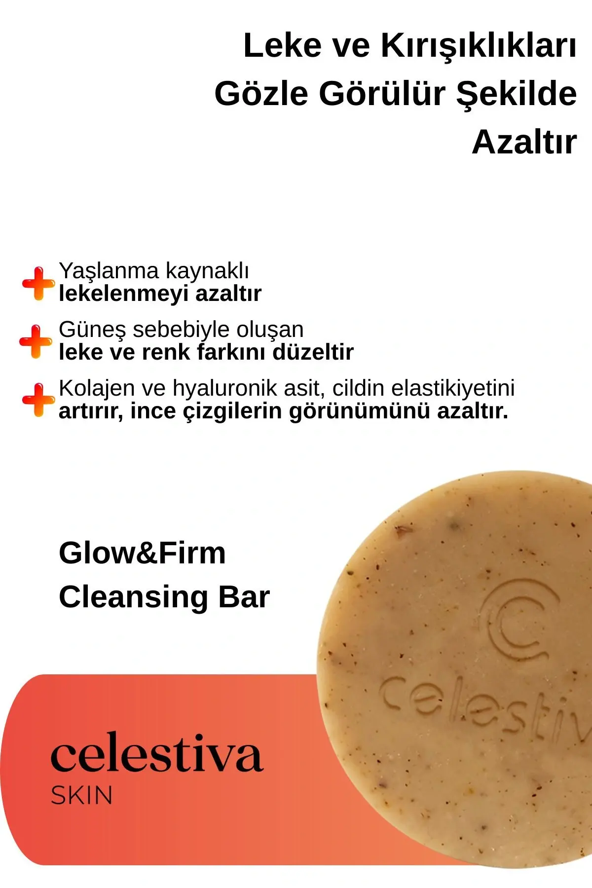 Glow Firm-kojik asit ve kolajen içerikli leke-kırışıklık karşıtı katı sabun 2 adet