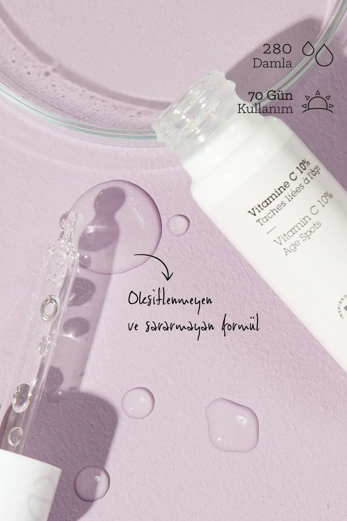 Pure Active Saf Vitamin C %10 Koyu Leke Aydınlatıcı Yaşlanma Karşıtı Konsantre Bakım Serumu 15 mL