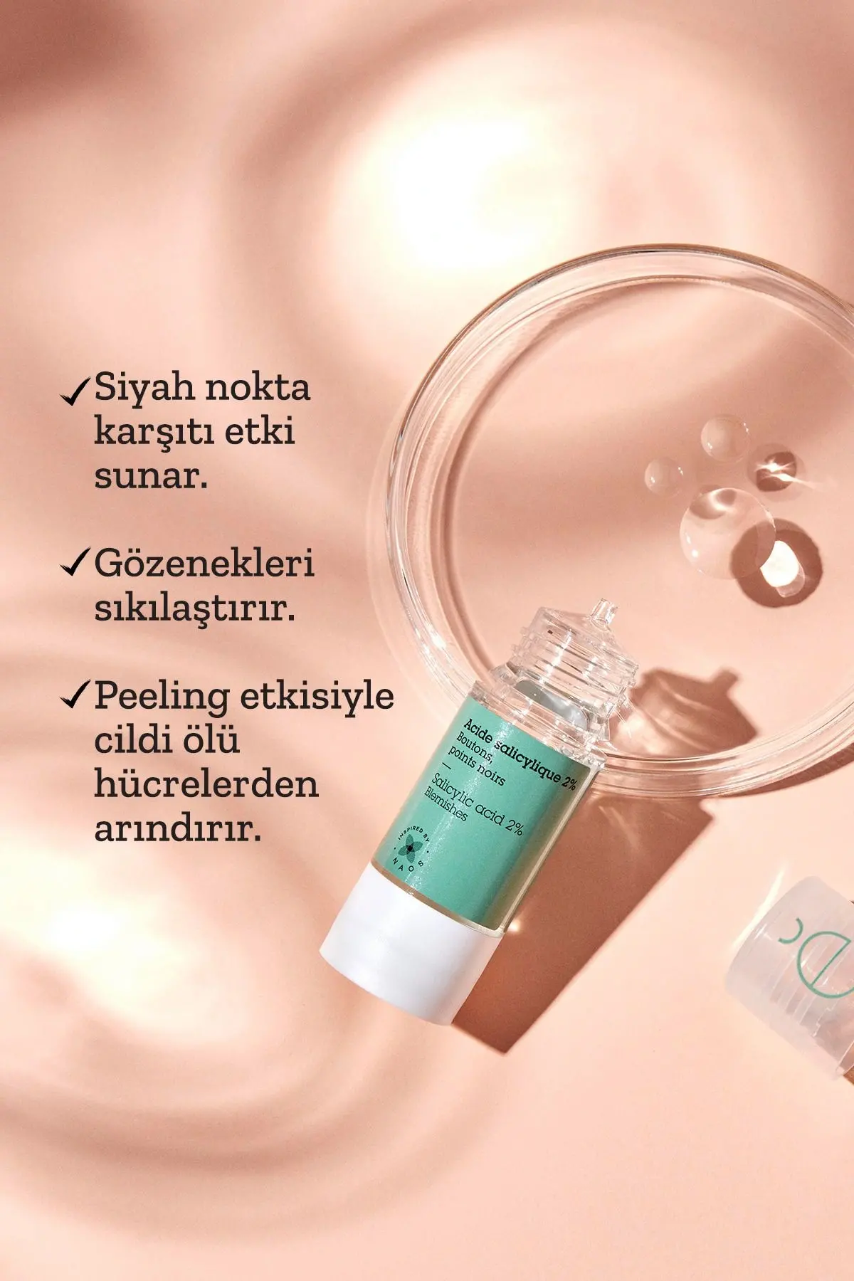 Pure Active Salisilik Asit BHA Sivilce Siyah Nokta Karşıtı Konsantre Bakım Serumu 15 mL Karma Yağlı