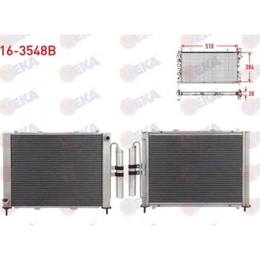 SU RADYATÖRÜ + KLİMA VEKA 16-3548B BRAZİNG TUPLU RENAULT KANGOO (KC0/1) 1.5 DCI M-T AC+ 1998-2008 T1