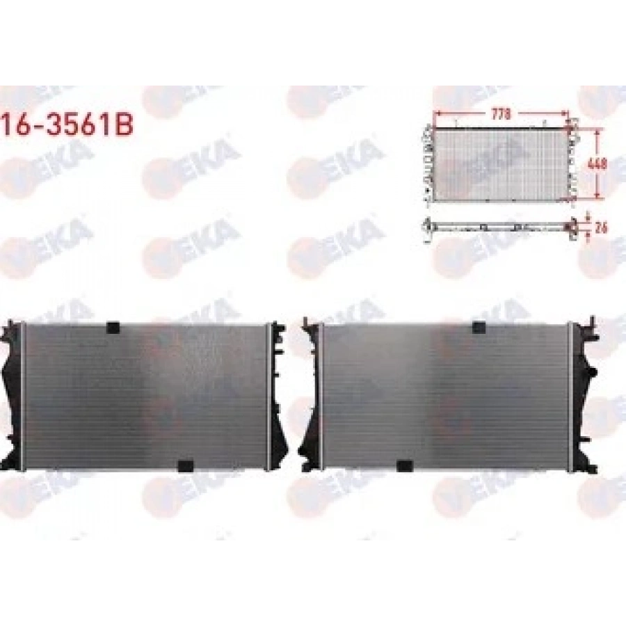 SU RADYATÖRÜ VEKA 16-3561B BRAZING RENAULT TRAFIC II (FL) 2.0 DCI M-T AC+/- 2006-2014 T1