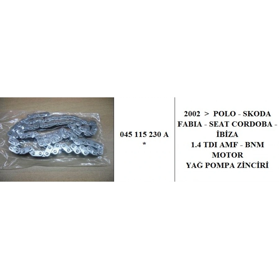 YAĞ POMPA ZİNCİRİ POLO-CORDOBA-İBİZA-FABİA AMF-BNV-BNM 1,4 TDİ 99-10 T1