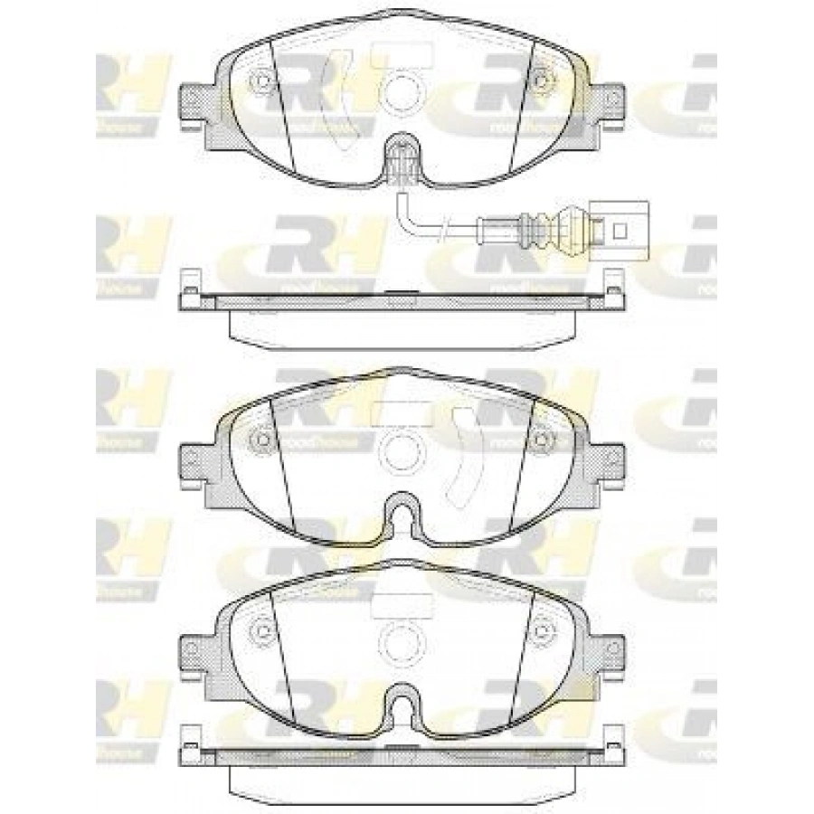 FREN BALATASI ÖN FİŞLİ VAG GOLF 7, AUDI A3, LEON OCTAVİA 12> ROADHOUSE (ROTAŞ) 21515.01 T1